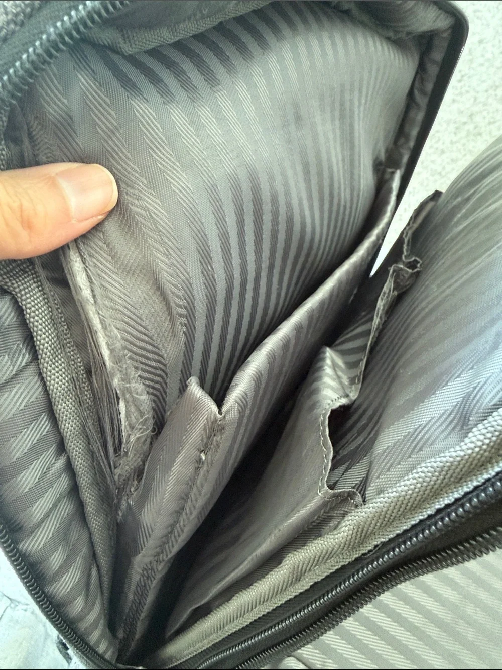Men's Minimalist Gray Backpack - Slim Daily Bag